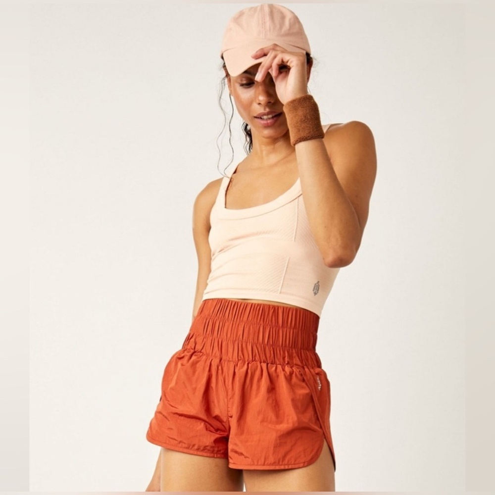 Free People Movement The Way Home Running Shorts Burnt Orange Size Large